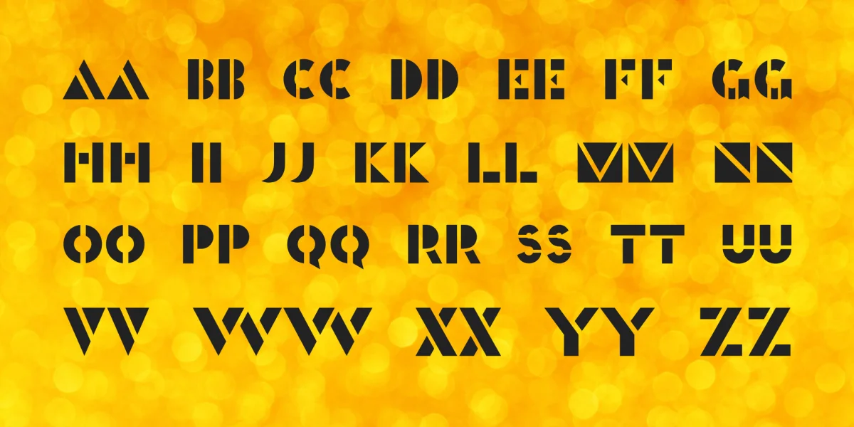 Generals Font preview 3