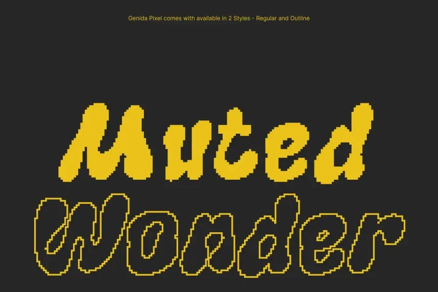 Genida Pixel Font preview 3
