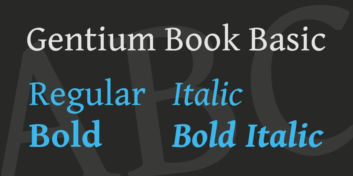 Gentium Book Basic Font Family