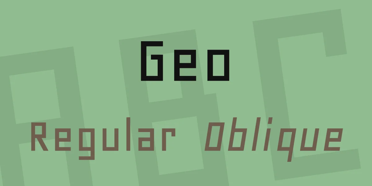 Geo Font Family