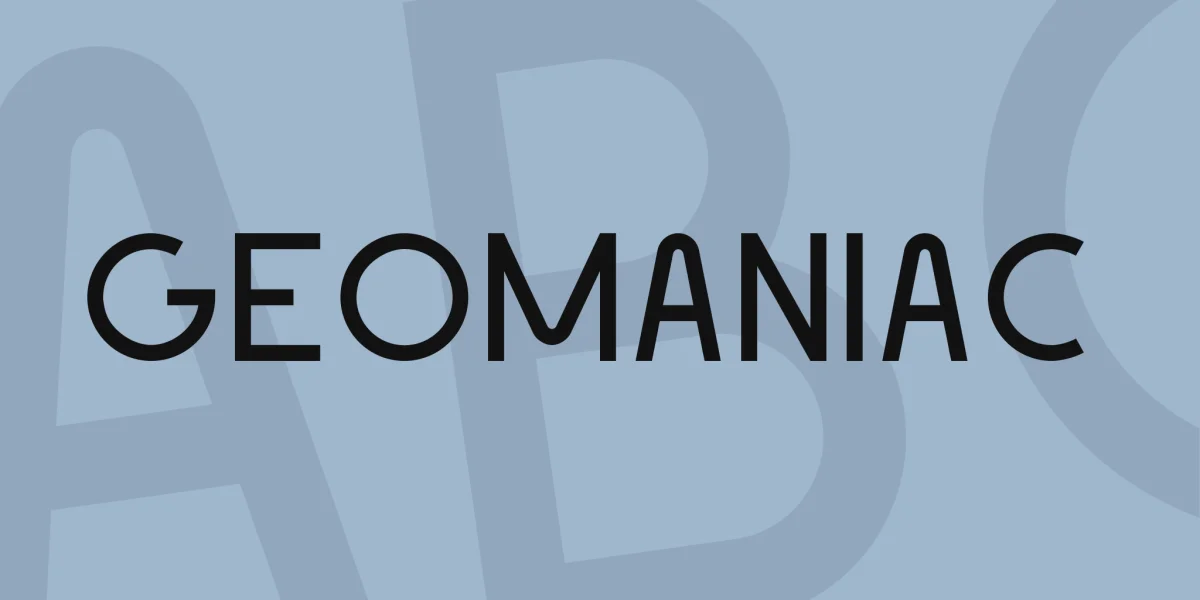 Geomaniac Font preview 3