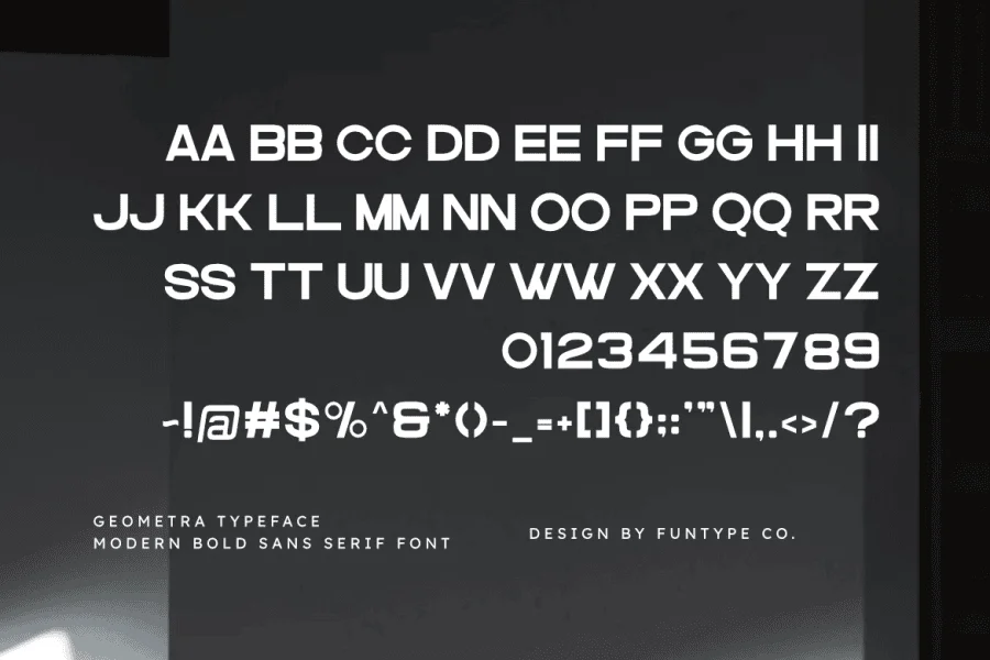 Geometra Font preview 2