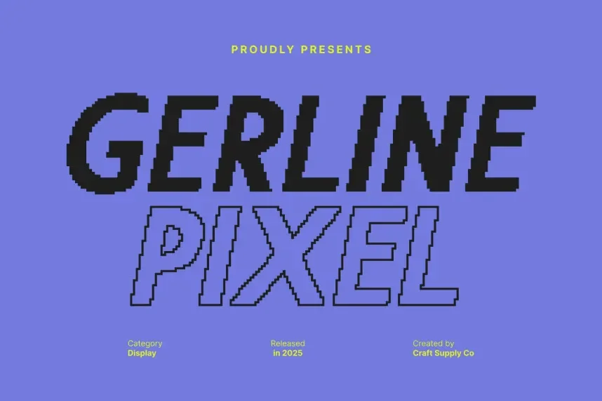 Gerline Pixel Font preview 2