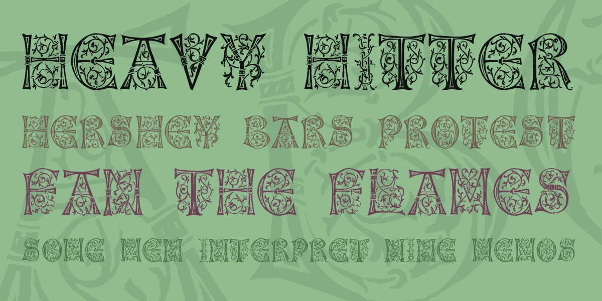 German Caps Font preview 2