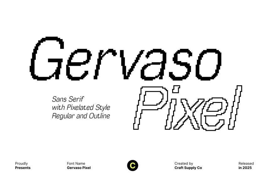 Gervaso Pixel Font preview 2