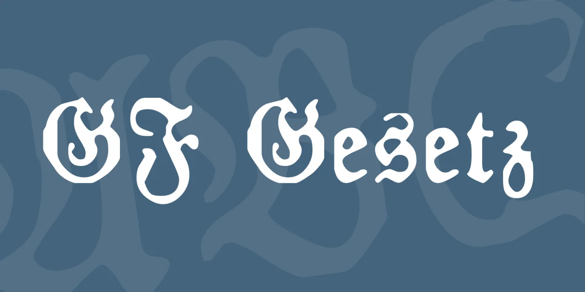 GF Gesetz Font