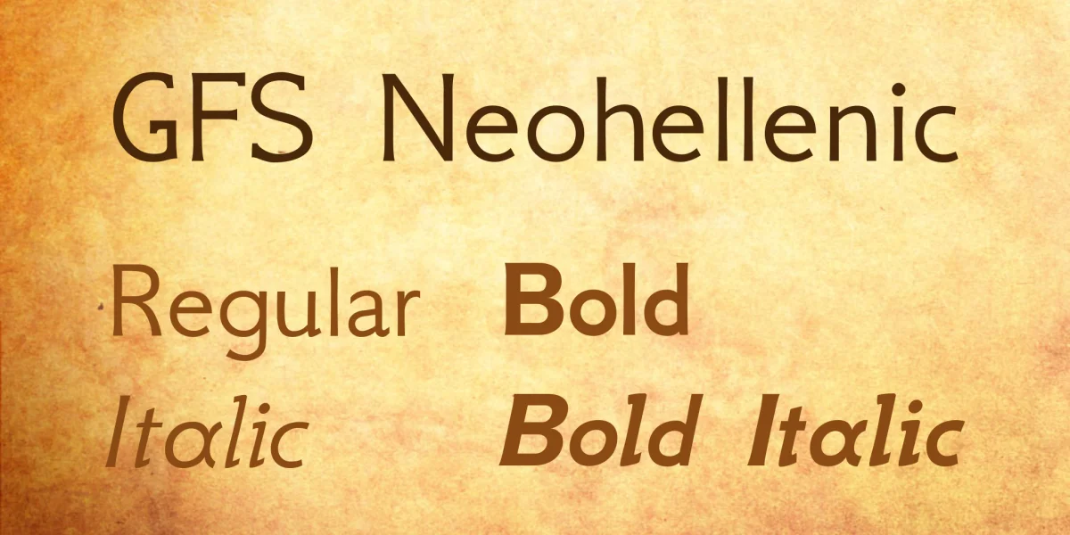GFS Neohellenic Font Family