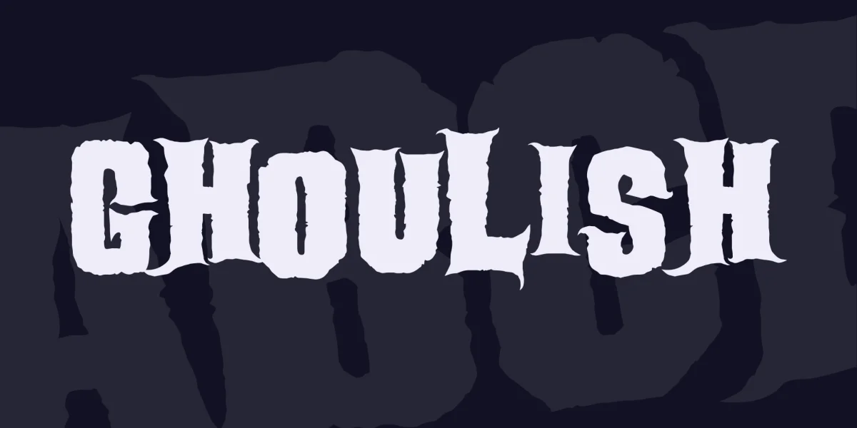 Ghoulish Font preview 2