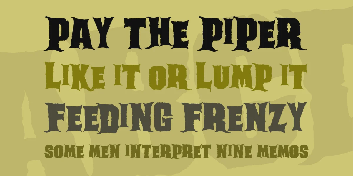 Ghoulish Font preview 3