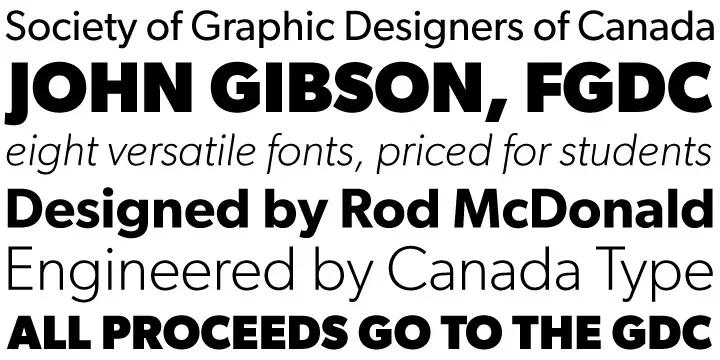 Gibson Font preview 3