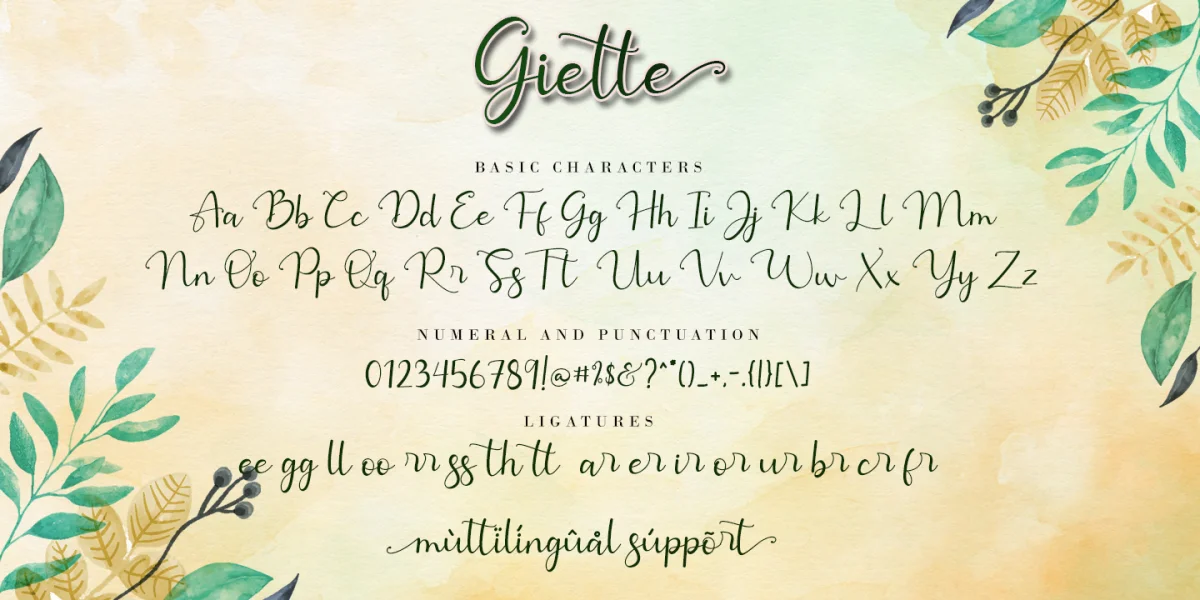 Giette Font preview 11
