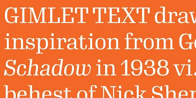 Gimlet Font Family preview 3