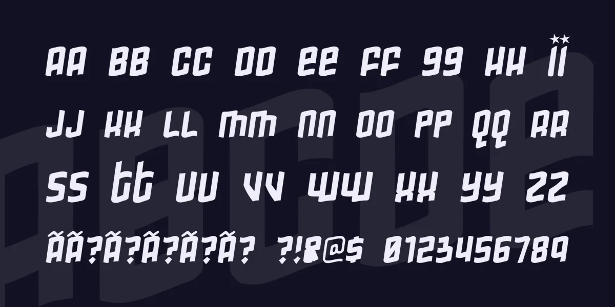 Gimmicky Font preview 3
