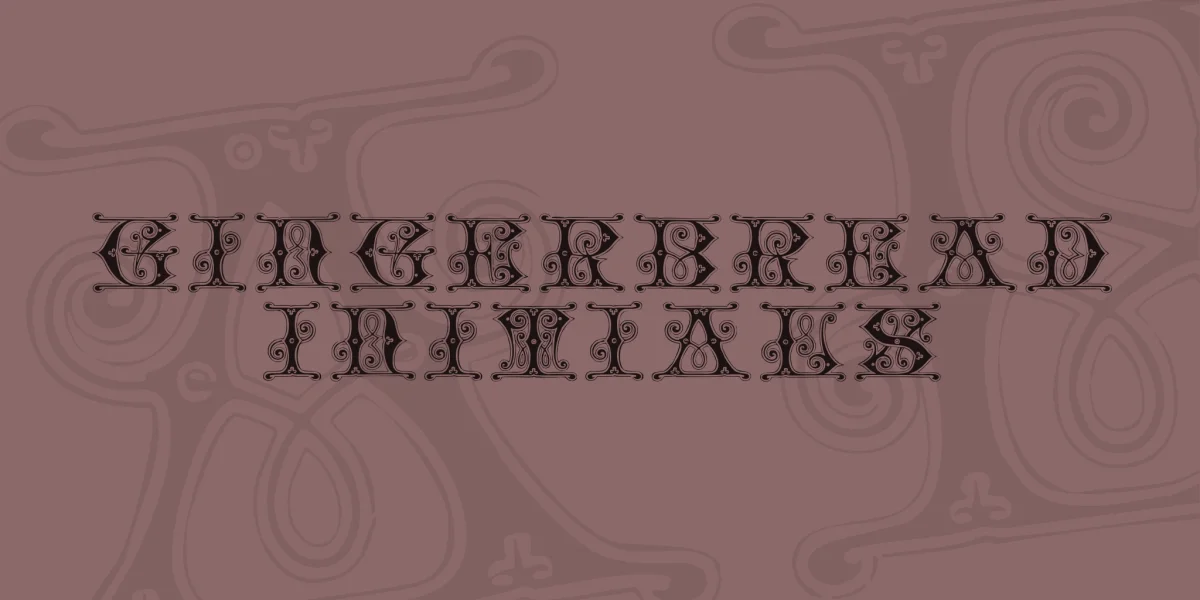 Gingerbread Initials Font