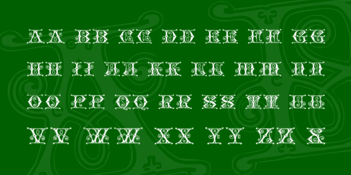 Gingerbread Initials Font preview 2