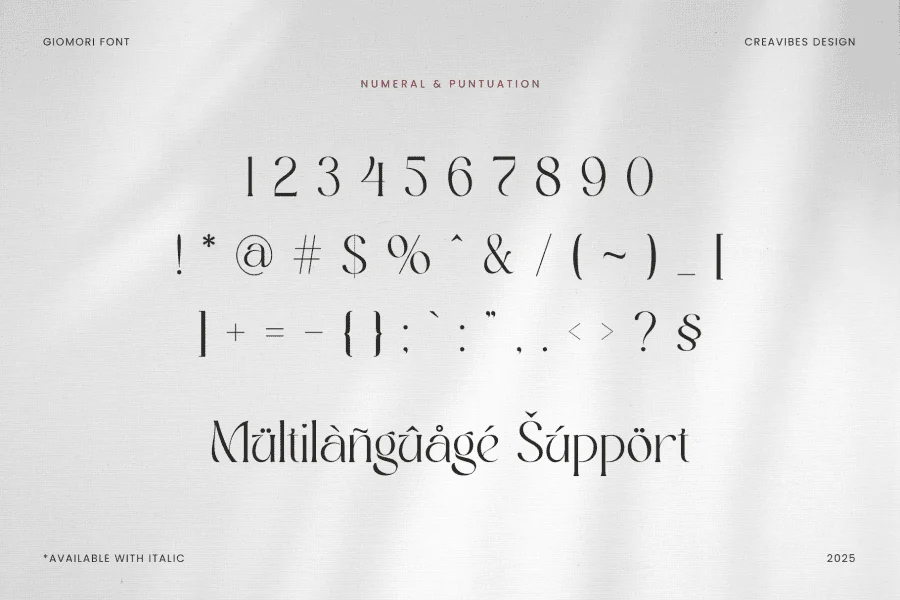 Giomori Font Family preview 15