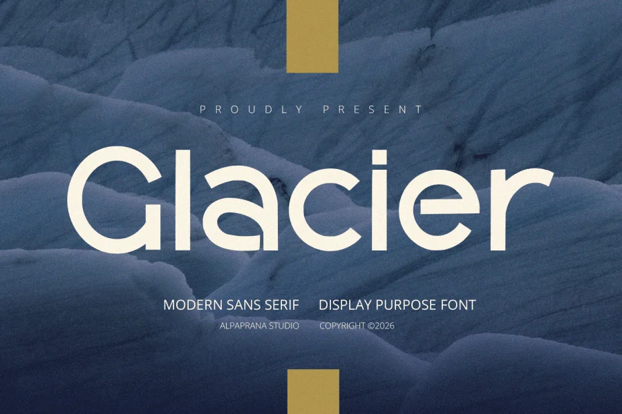 Glacier Free Font preview 2