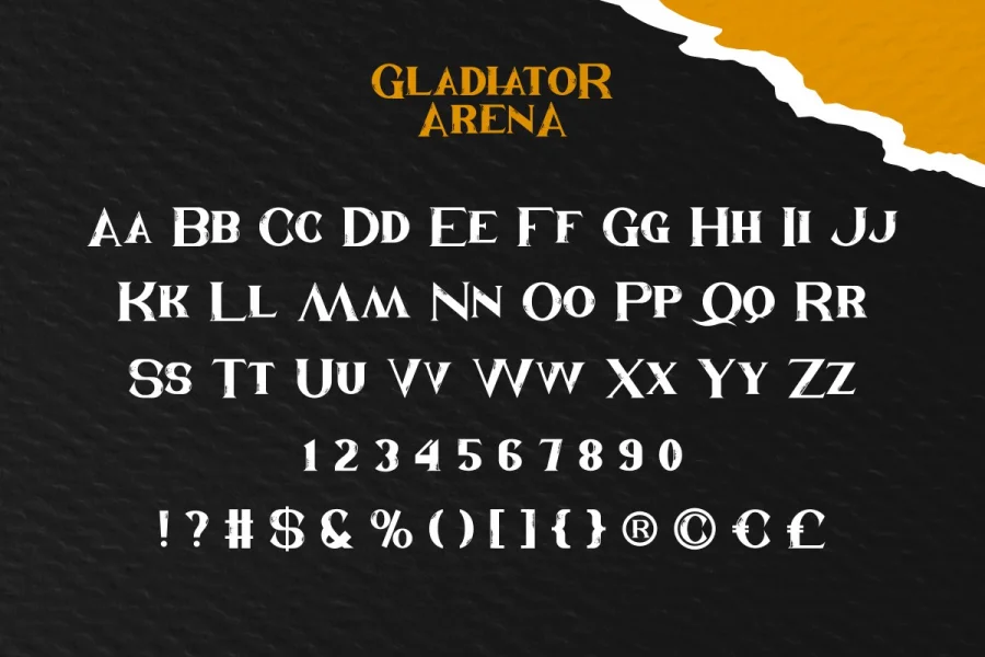 Gladiator Arena Demo Font preview 2