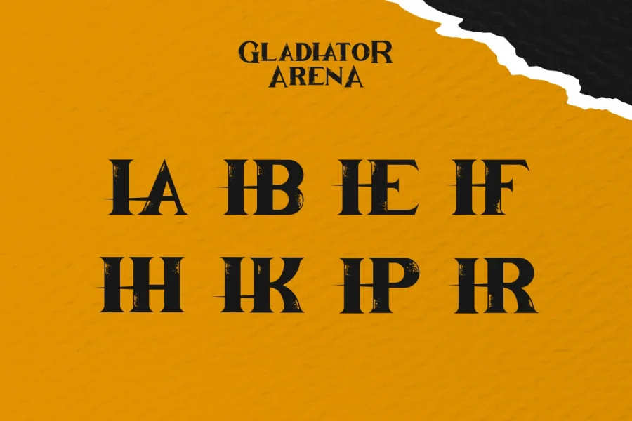 Gladiator Arena Demo Font preview 4
