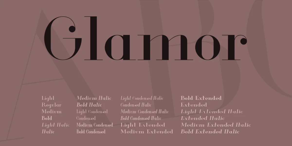 Glamor Font Family preview 2