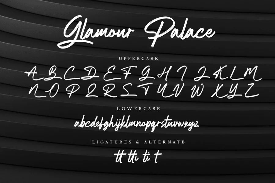 Glamour Palace Font preview 13