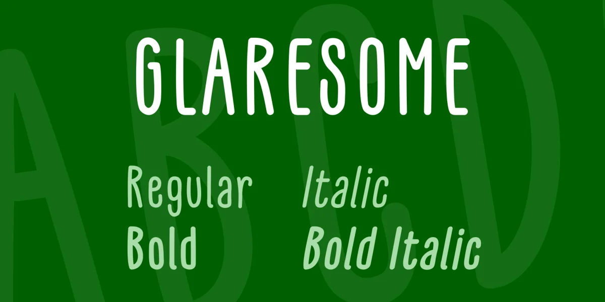 GLARESOME Font Family preview 5