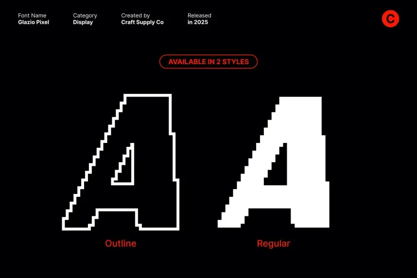 Glazio Pixel Font preview 3