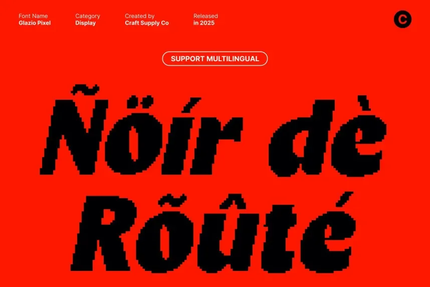 Glazio Pixel Font preview 5