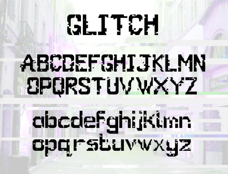 Glitch Font preview 2