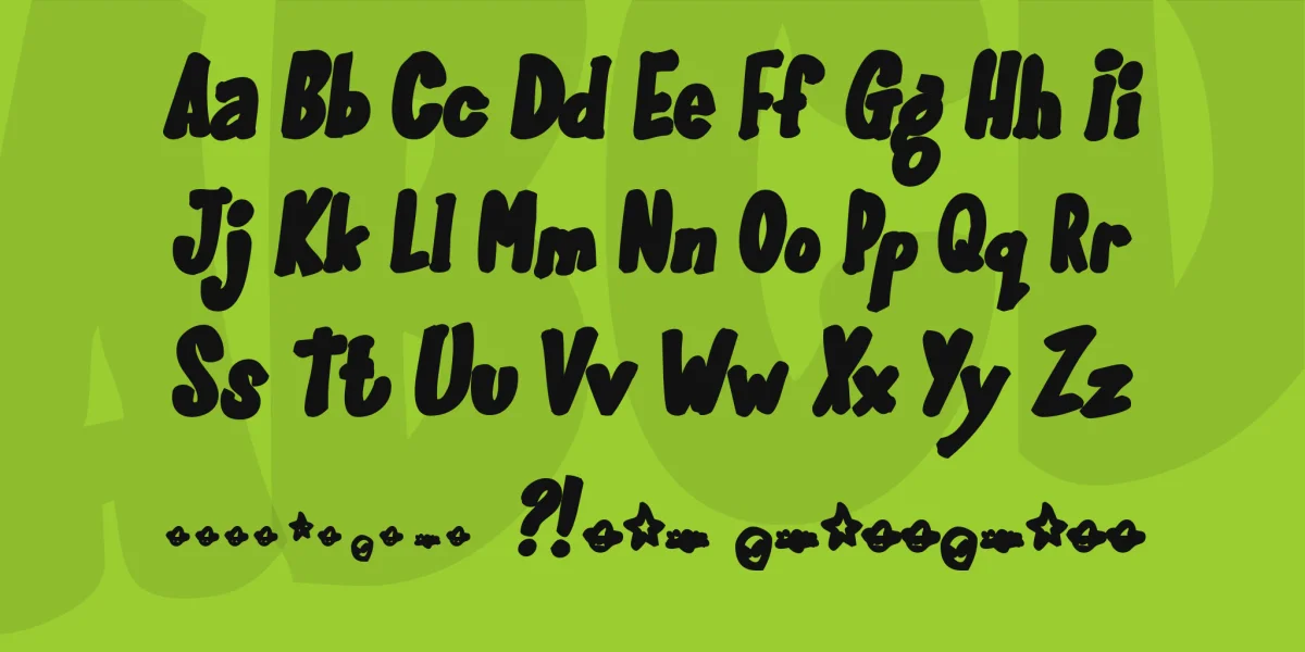 GlooGun Font preview 3
