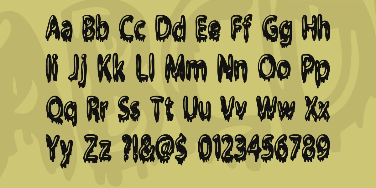 Gloop Font preview 3
