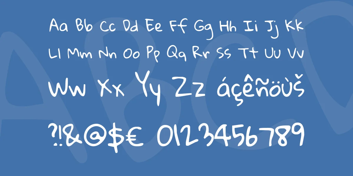 Gloria Hallelujah Font preview 4