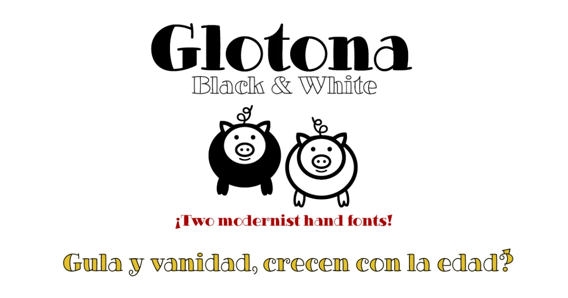 Glotona Font Family preview 2