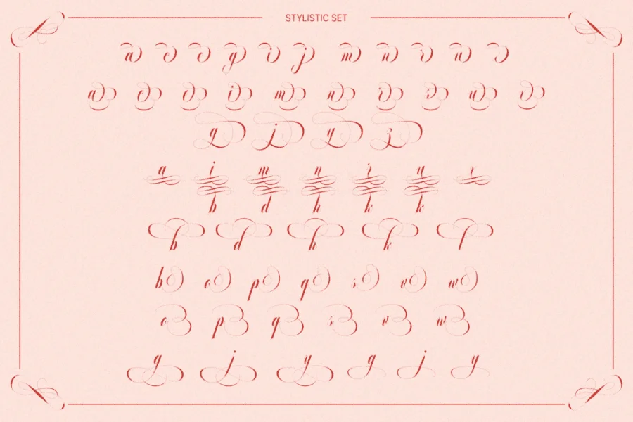 Glowing Romance Font preview 18