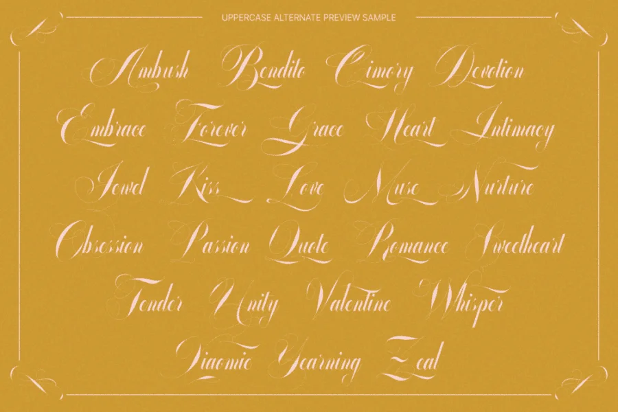 Glowing Romance Font preview 20