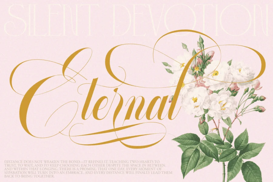 Glowing Romance Font preview 3