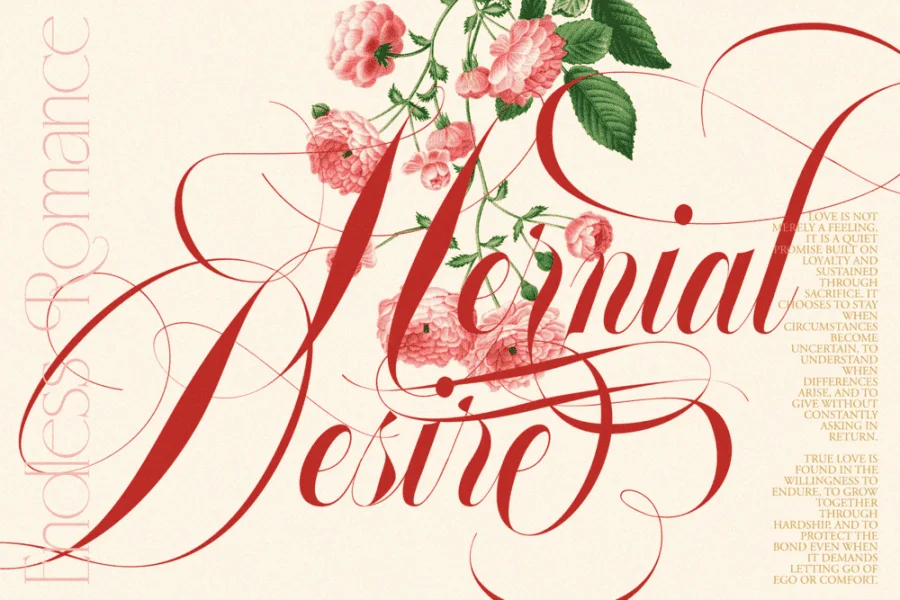 Glowing Romance Font preview 9