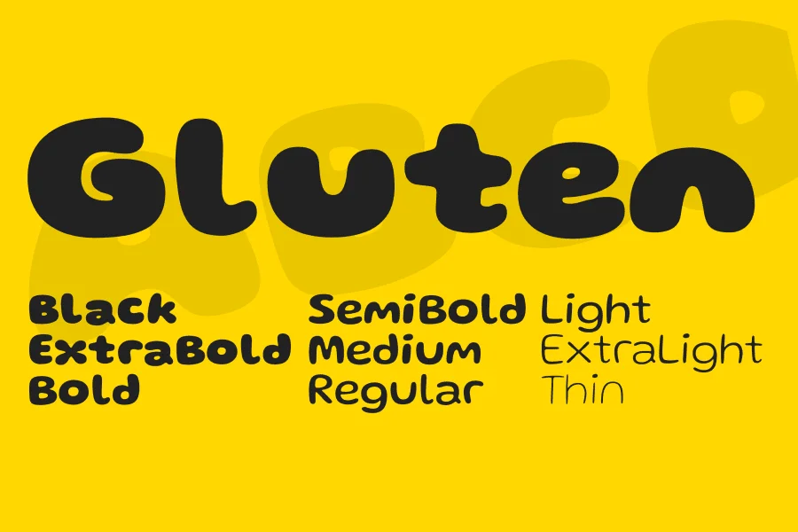 Gluten Font Family