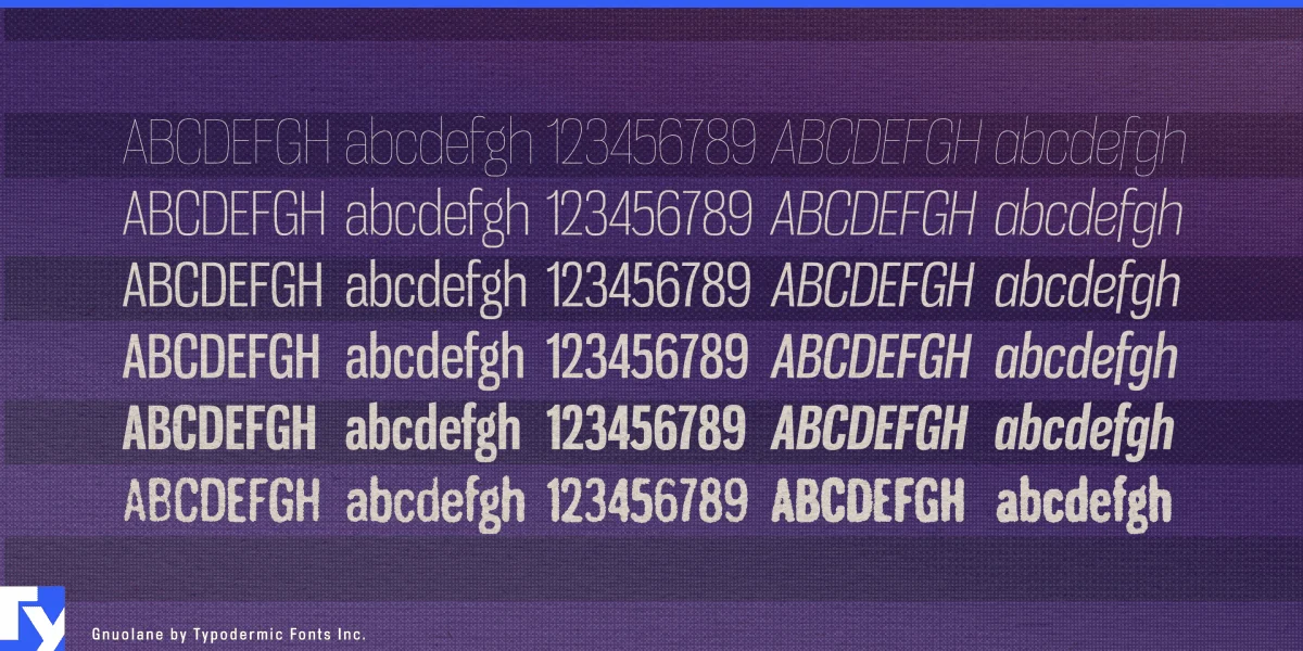 Gnuolane Font preview 2