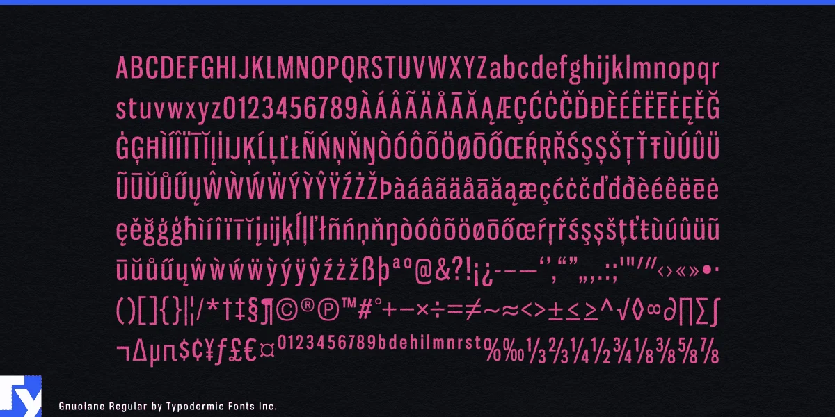 Gnuolane Font preview 7