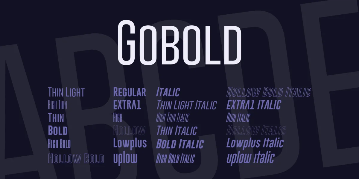 Gobold Font Family preview 3