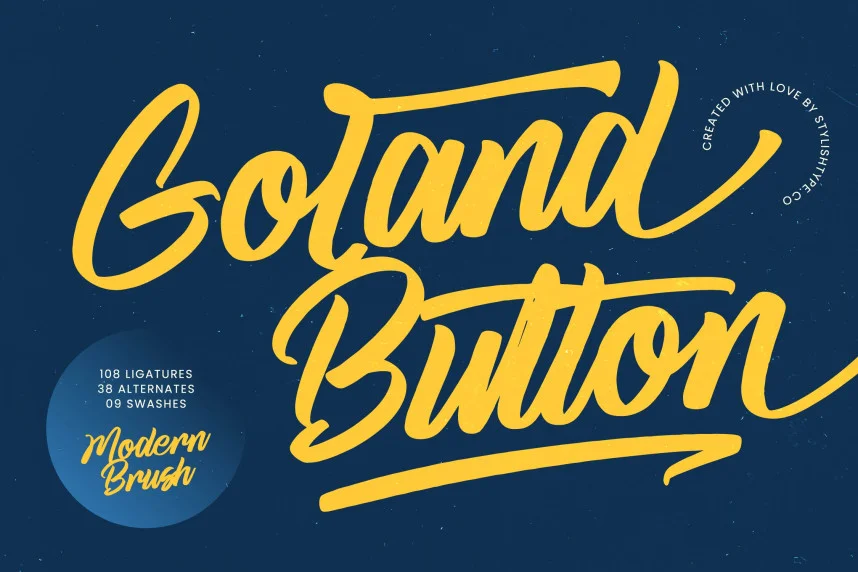 Goland Button – Modern Brush Font