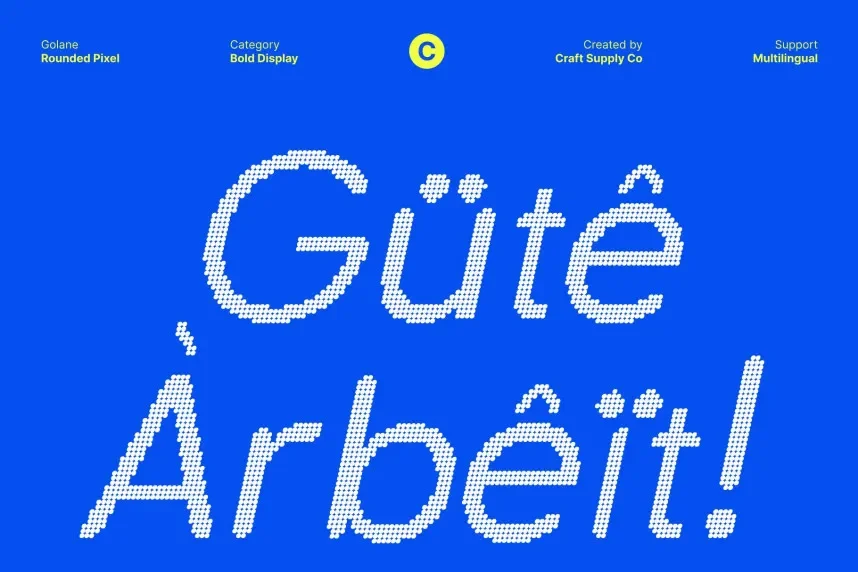 Golane Rounded Disco Font preview 5