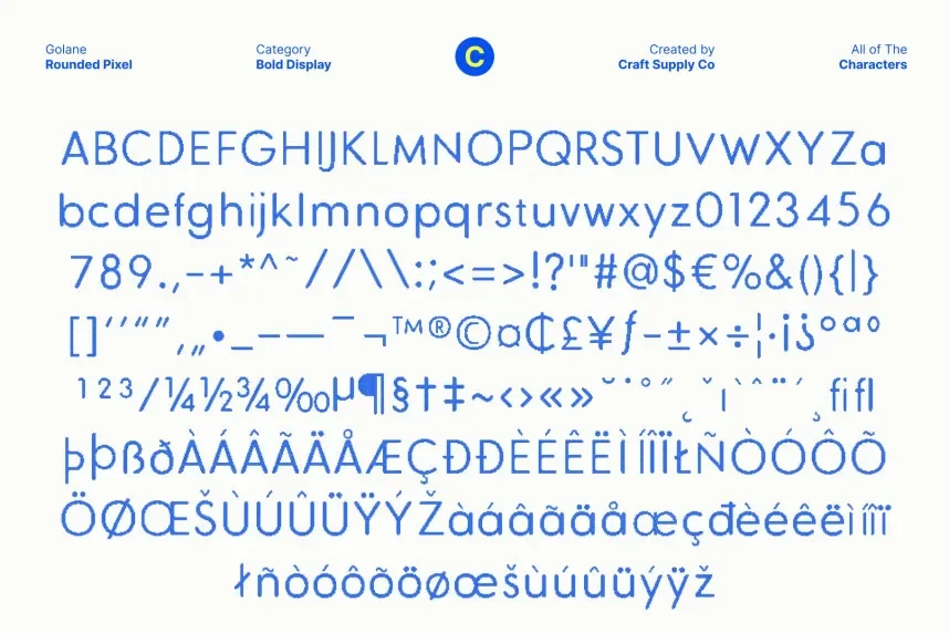 Golane Rounded Disco Font preview 6