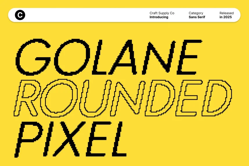 Golane Rounded Pixel Font
