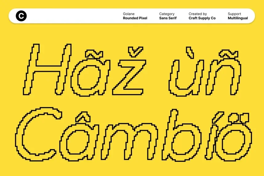 Golane Rounded Pixel Font preview 5