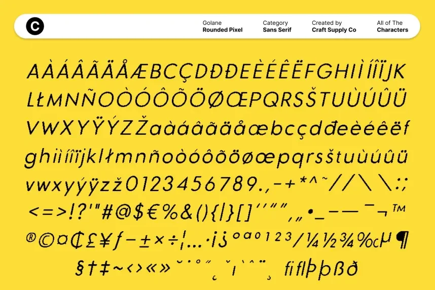 Golane Rounded Pixel Font preview 6
