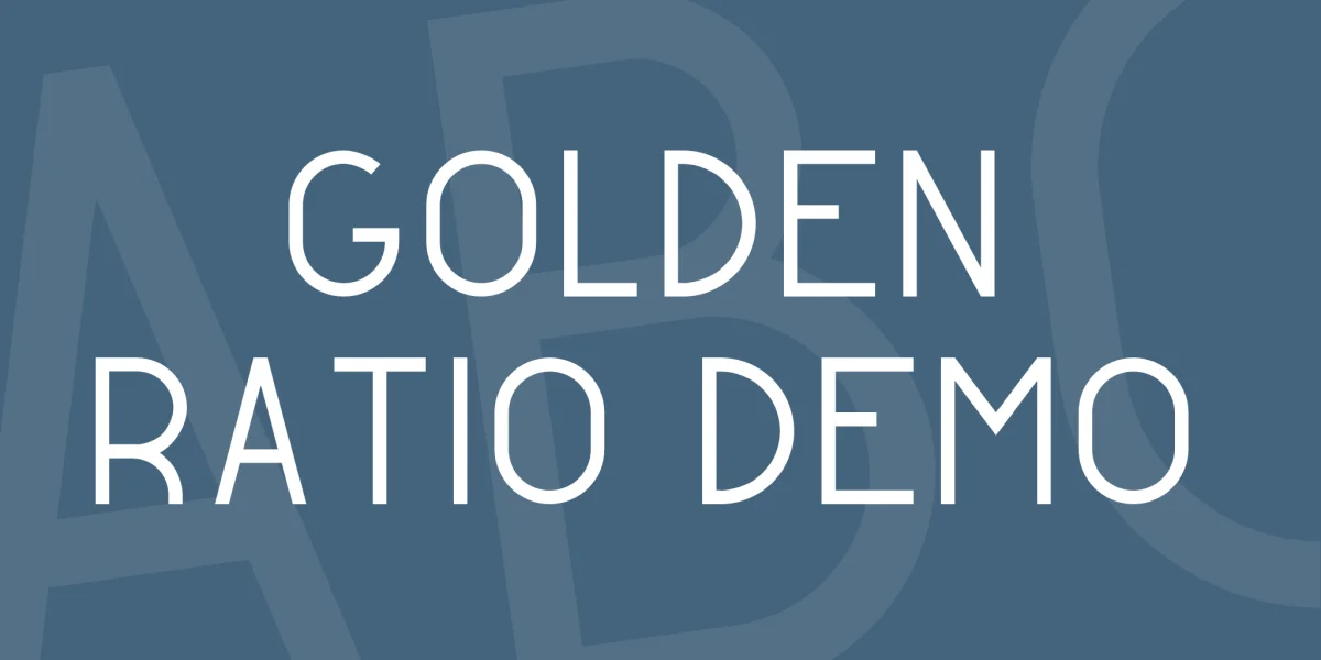 Golden Ratio Demo Font preview 5