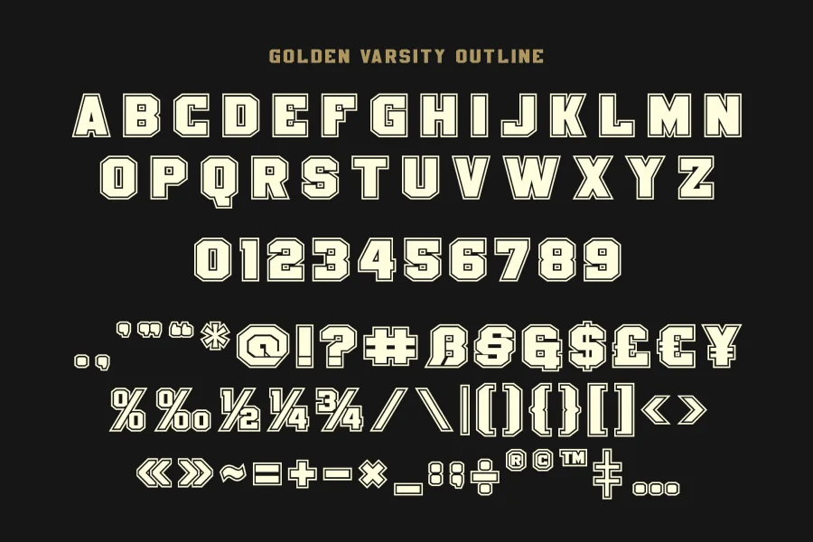 Golden Varsity Font Family preview 10