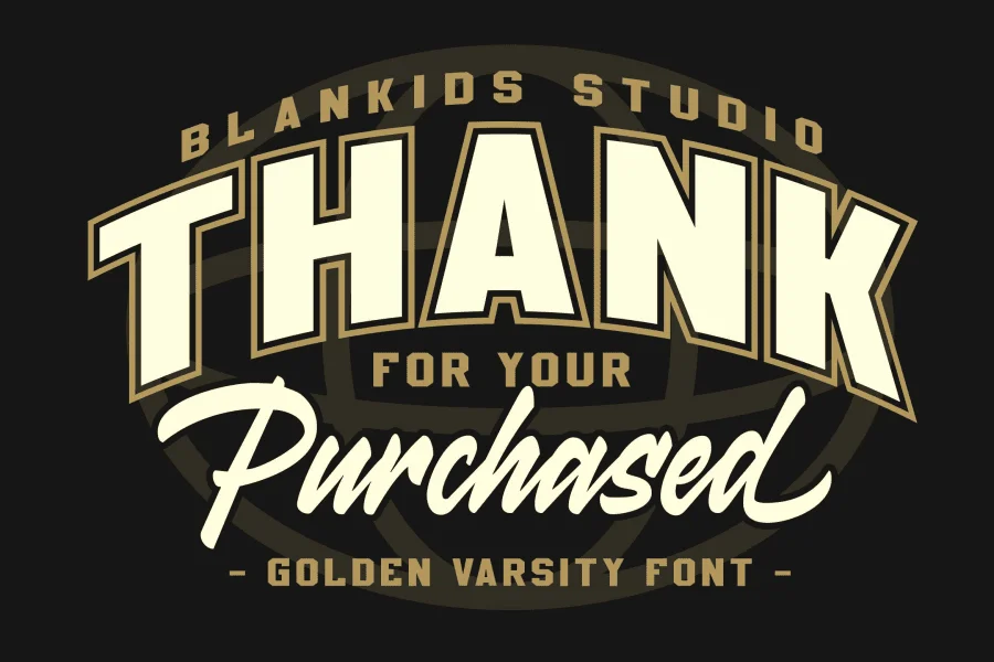 Golden Varsity Font Family preview 14